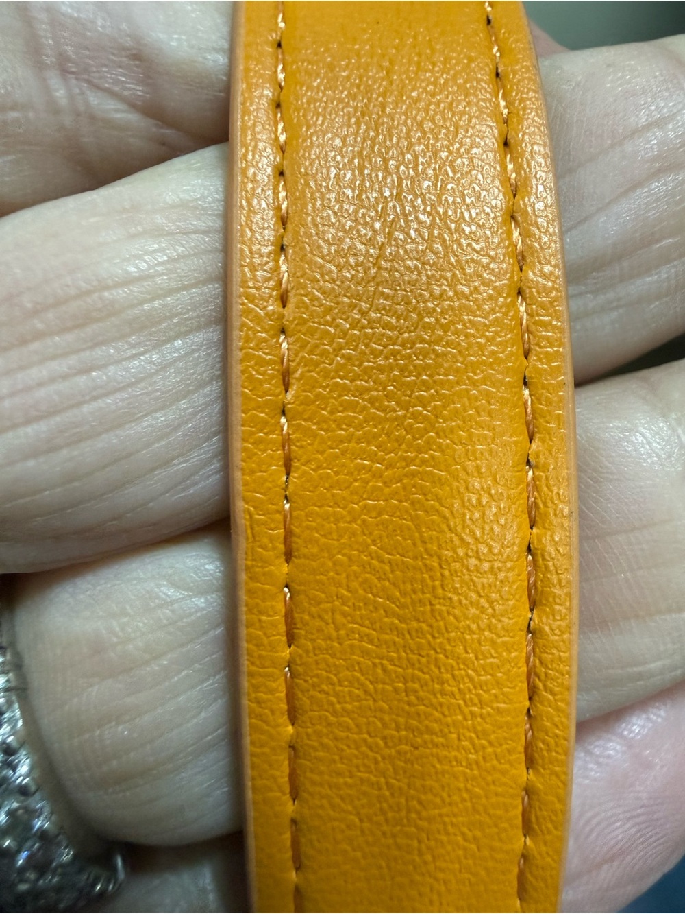 Von Dutch Orange Suede-Style Shoulder Bag with Embellished Logo - Picture 10 of 15